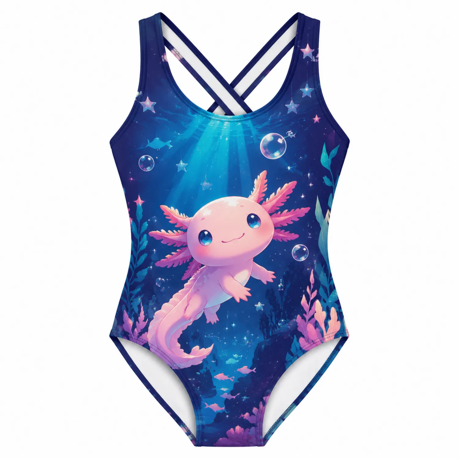 Traje de Baño Niña Axolote Espalda Cruzada-Spacilor