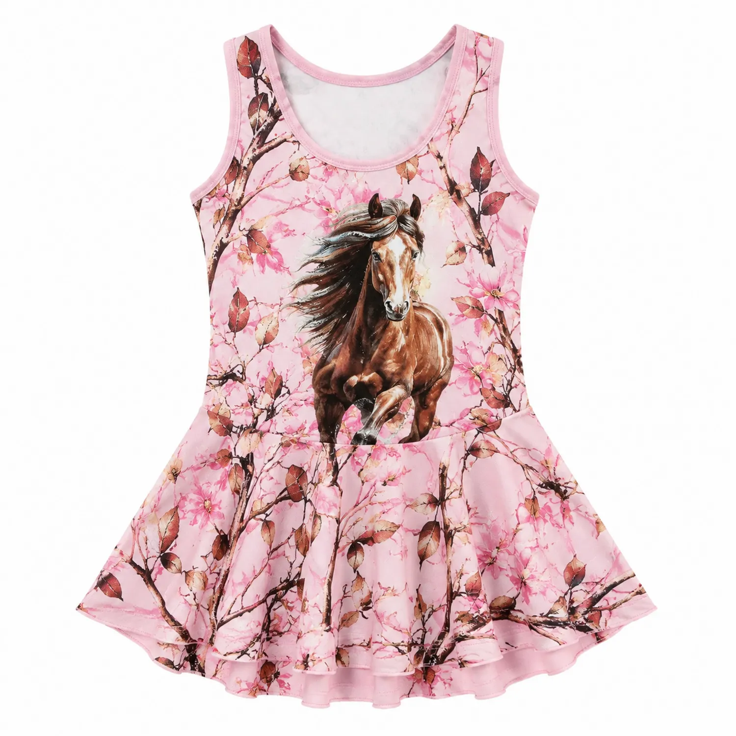 Robe de Bain Fille Cheval Imprimé Fleur