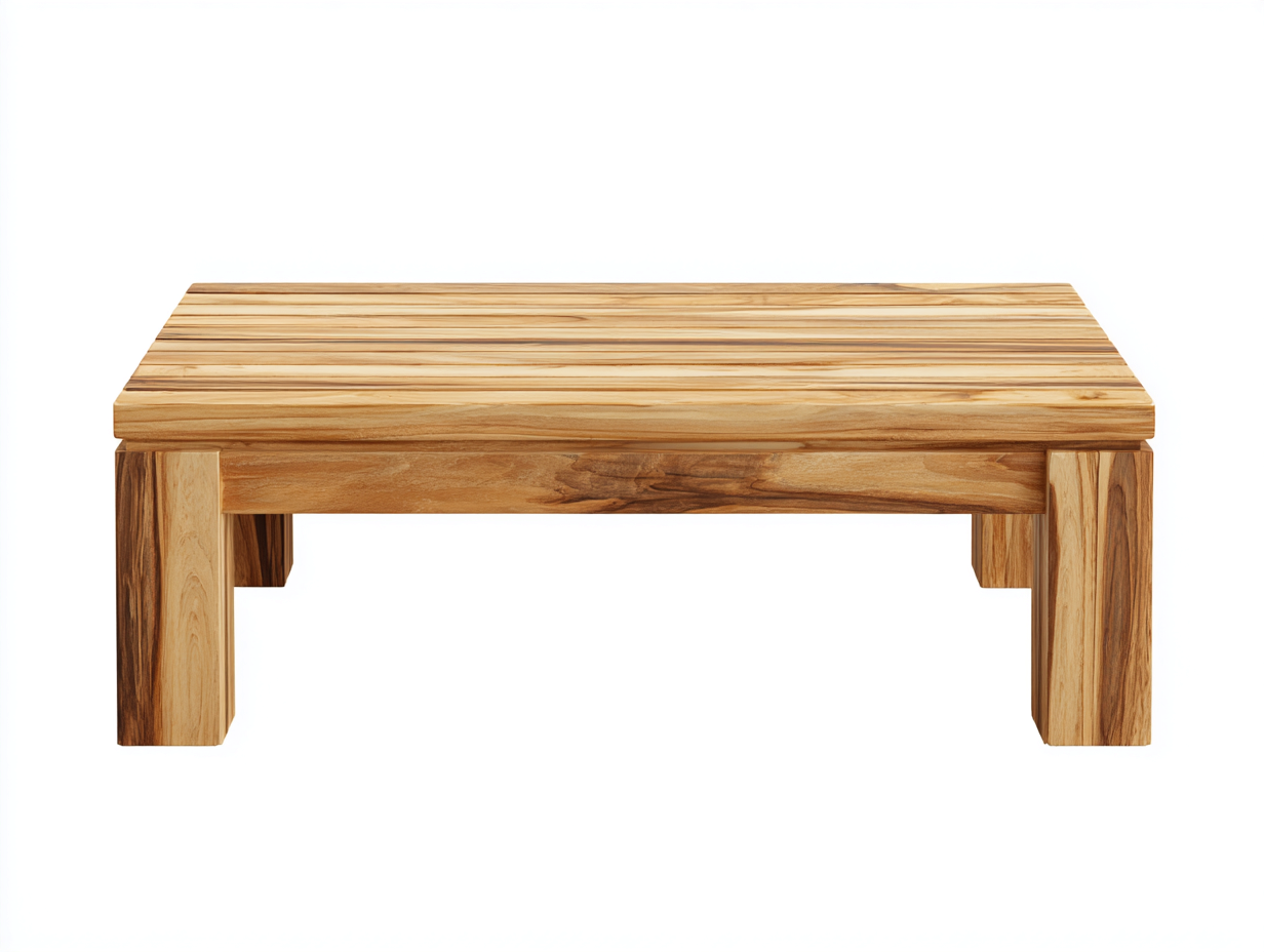 Gartentisch 120x70x45 cm - Massivholzoptik Braun - rechteckiges Design - modernes Outdoor-Möbel-Sazogahaus