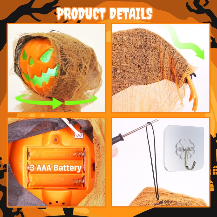 Halloween Decorations Hanging Pumpkin Ghost