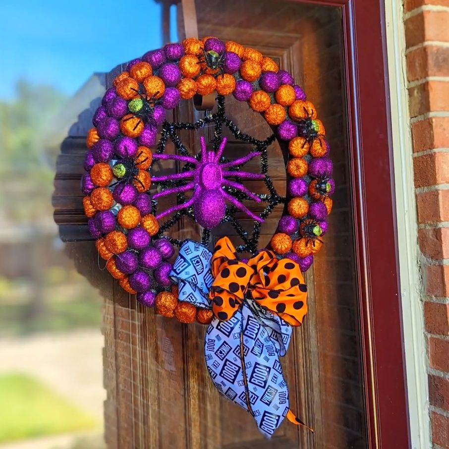 Halloween Spider Wreath