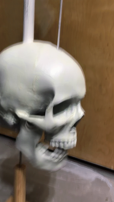 【Halloween hot sale 70% OFF】Iron Skull Whirligig - Garden Decor