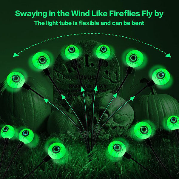 Solar Scary Eyeball Garden Lights for Outdoor Halloween Decorations