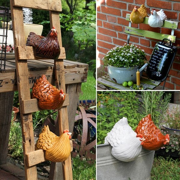 Hen Clamping Ladder Ornaments