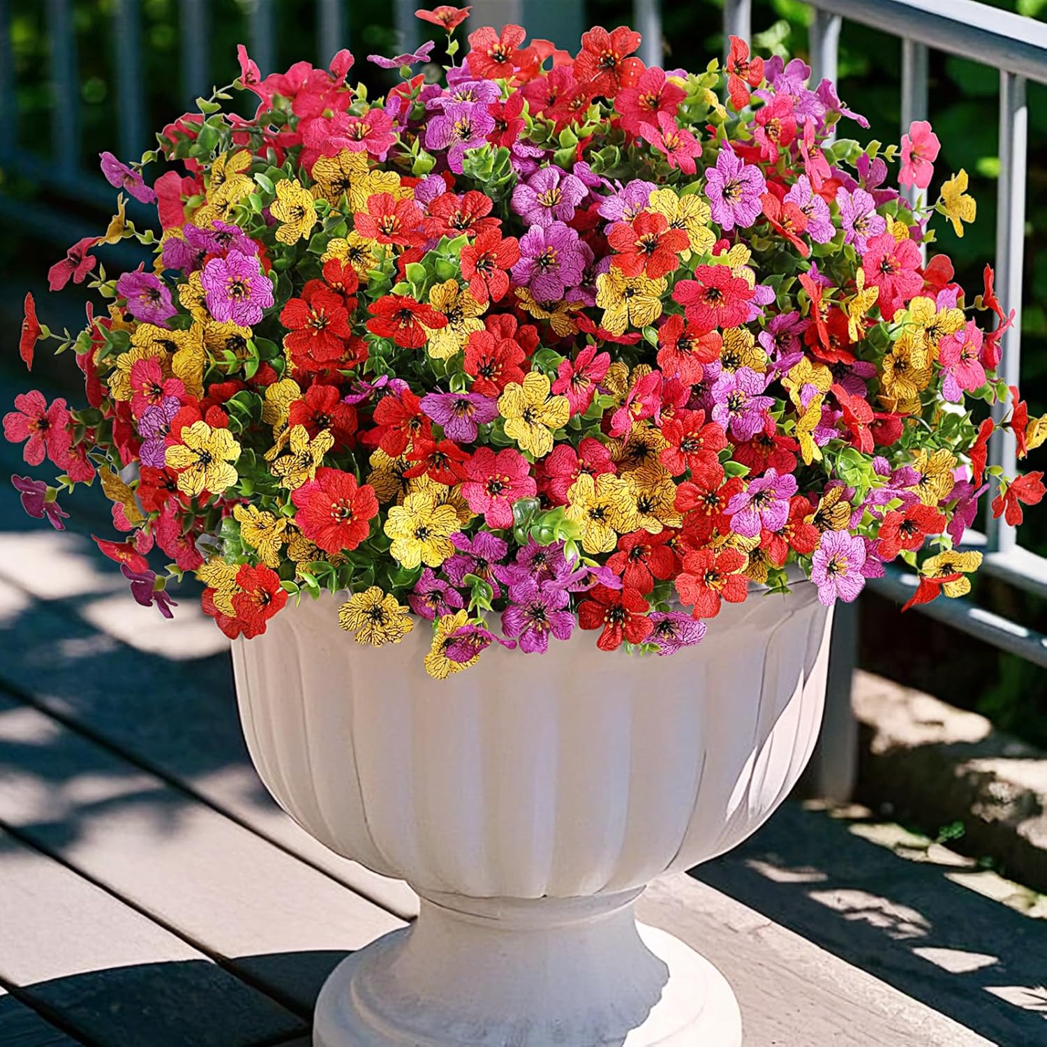 Artificial Violet Bouquet Plant with Ground Nails