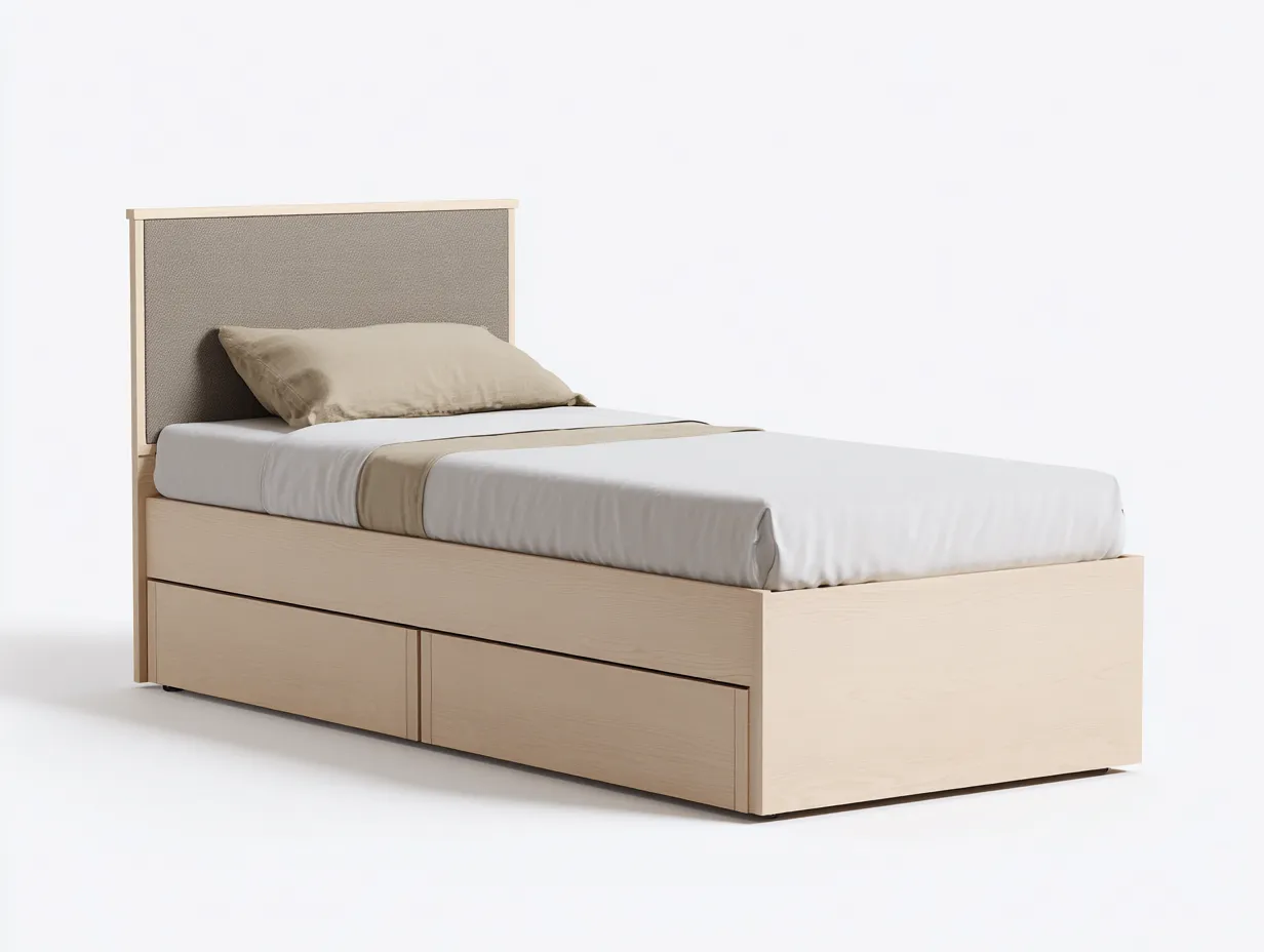 Camas individuales madera con almacenamiento 200x100x90 cm original para dormitorio - diseño moderno-Motiaspace