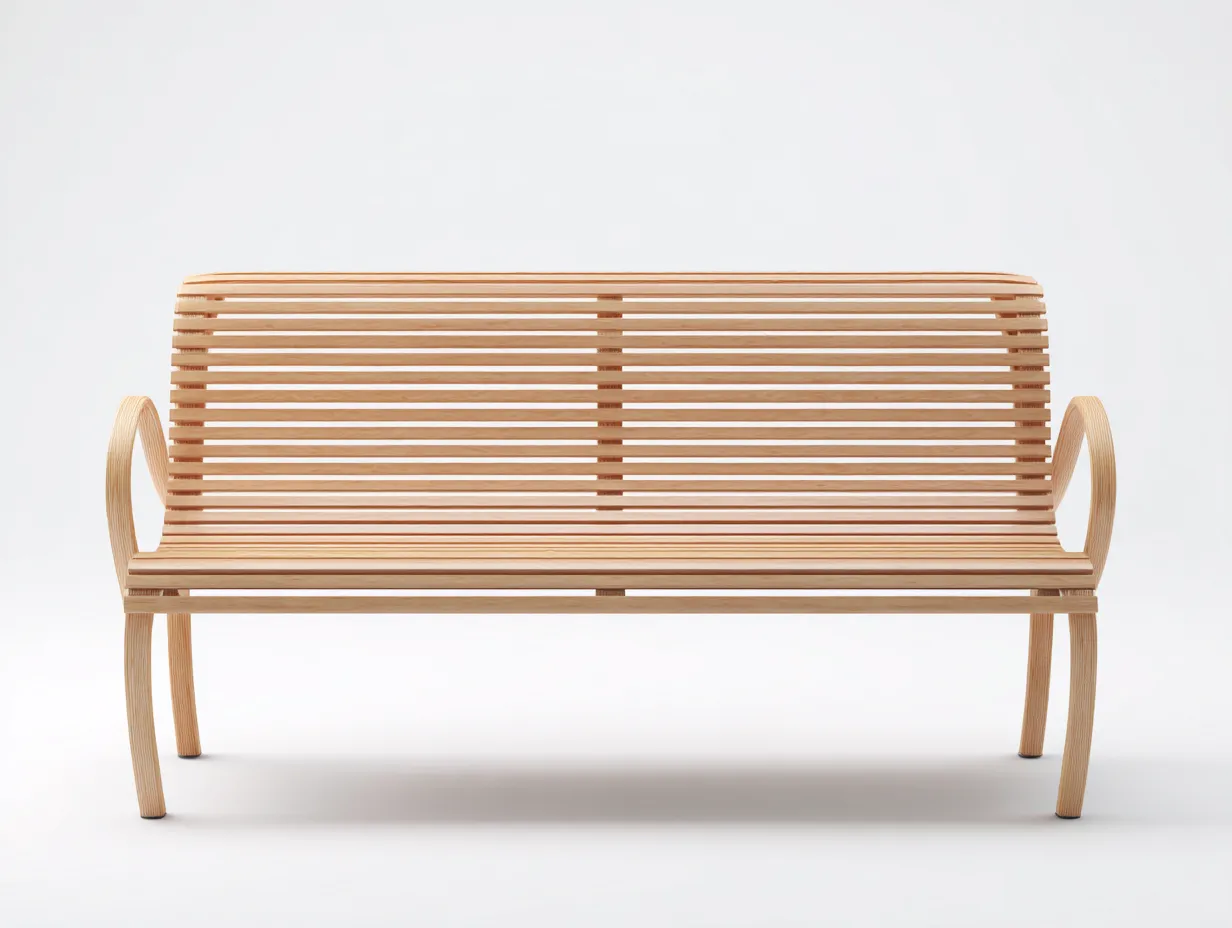 Bancos de jardín madera 130x55x80 cm - marrón claro - diseño moderno-Motiaspace