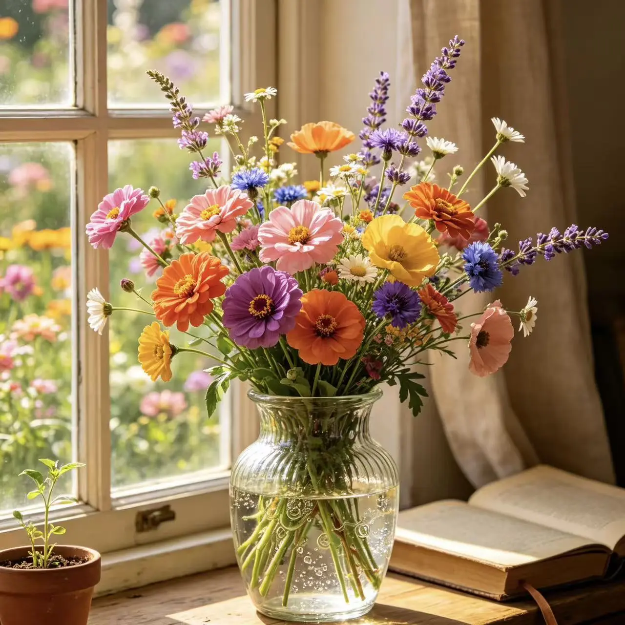 Bloomasis Zinnia & Wildflower Seeds Bundle 600+ Seeds for Easy Pollinator Garden Vibrant Colors for Your Outdoor Space