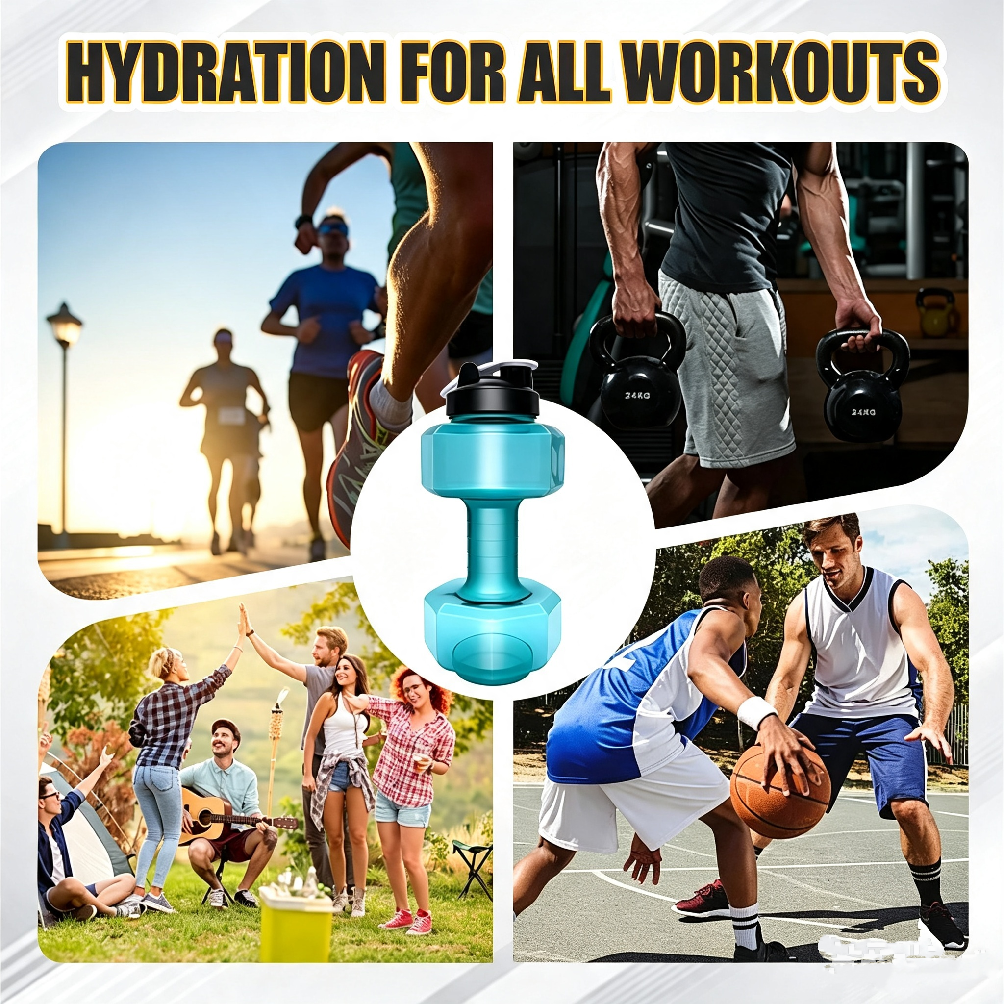 🏋️🧴 Dumbbell Water Bottle – 2-in-1: a strength training accessory and hydration essential. Stay fit, stay hydrated, stay energized! 💧💪✨