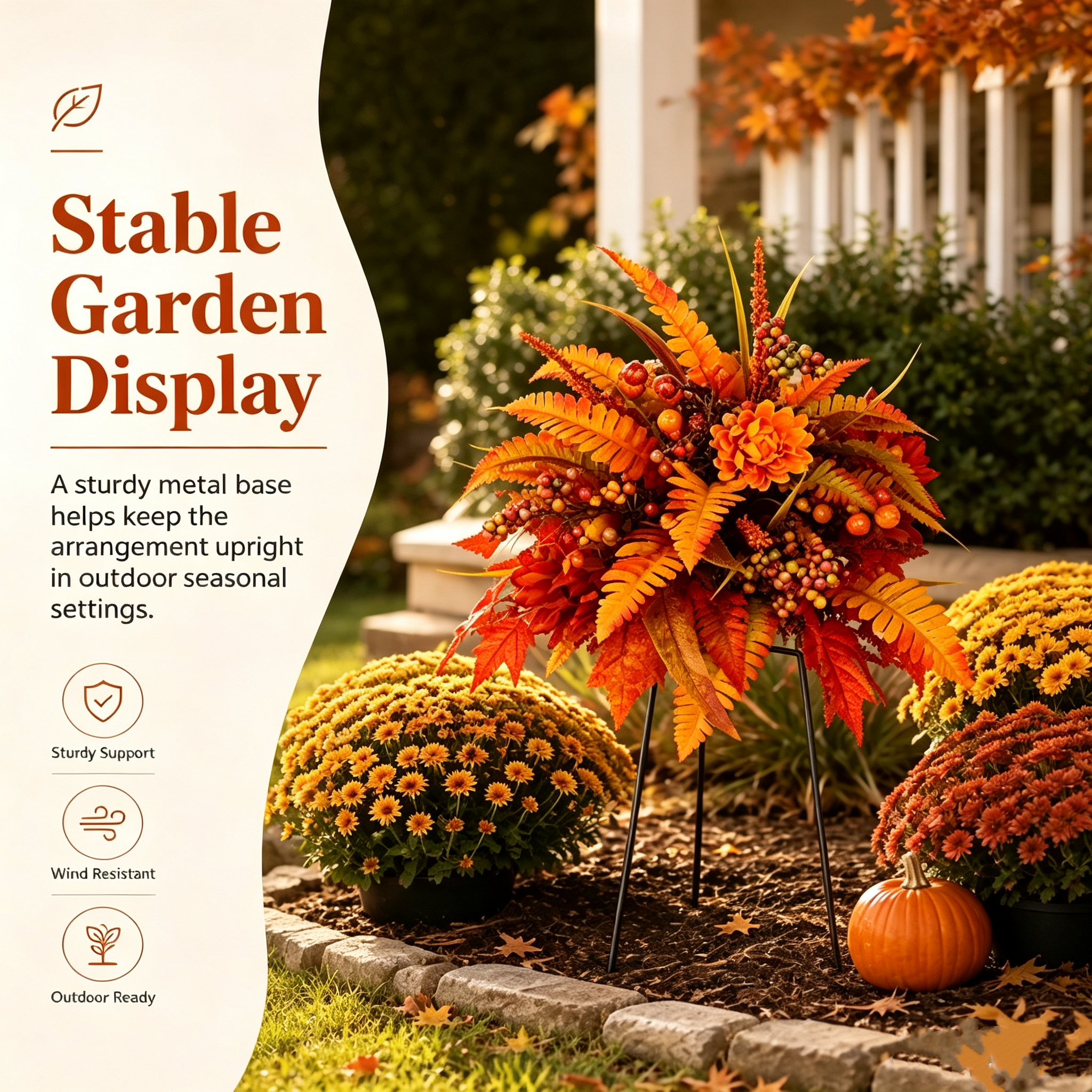 🔥LAST DAY | Early Bird 50% OFF ⏰🍂Autumn Harvest Floral Garden Stake Arrangement!!!