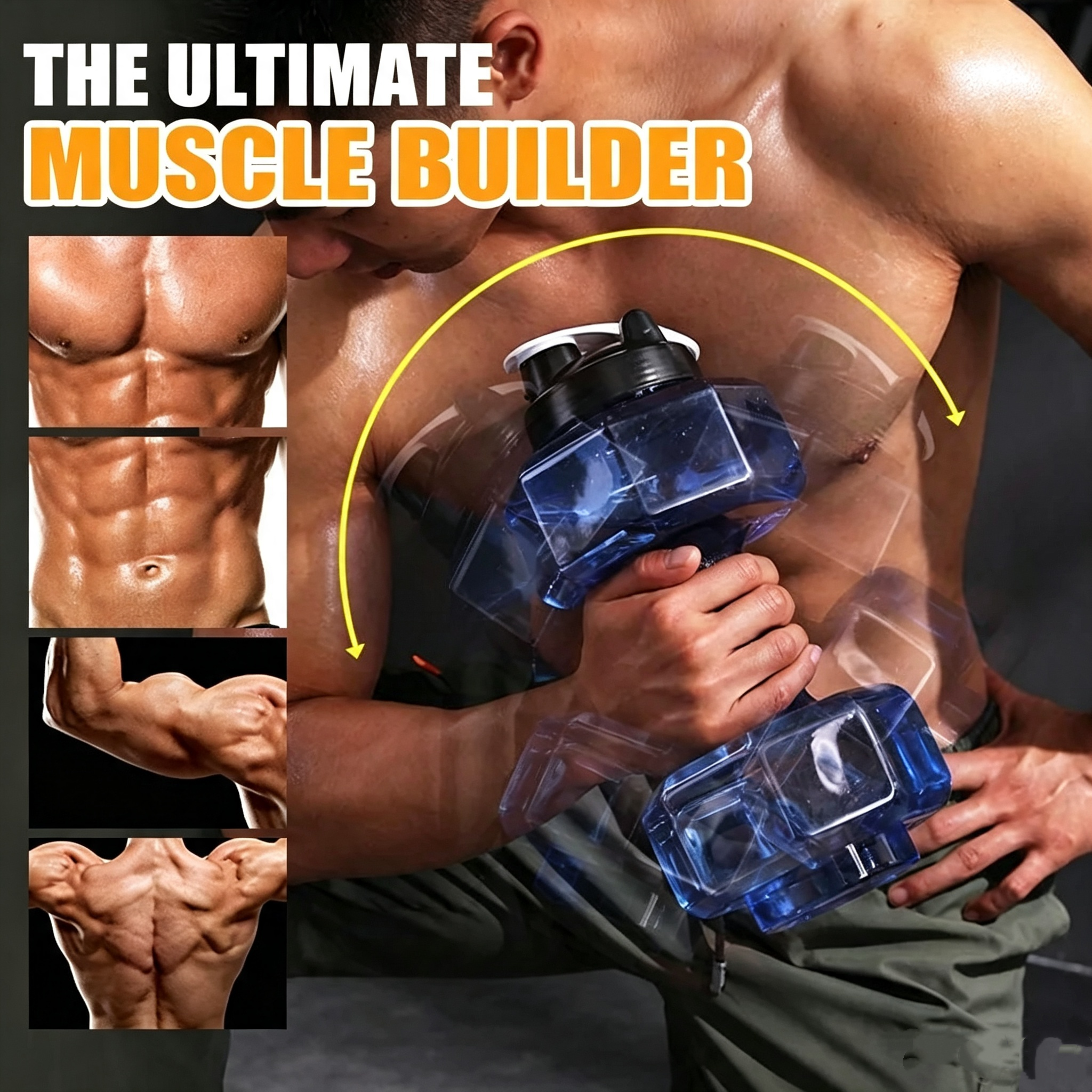 🏋️🧴 Dumbbell Water Bottle – 2-in-1: a strength training accessory and hydration essential. Stay fit, stay hydrated, stay energized! 💧💪✨