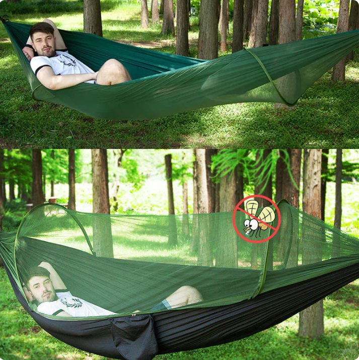 🔥Portable Camping Hammock With Anti-Mosquito Built-In Net
