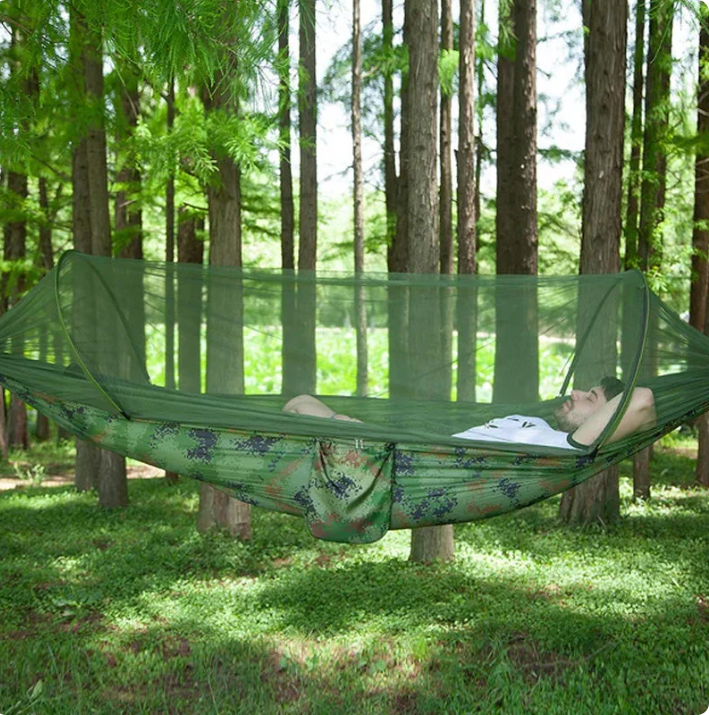 🔥Portable Camping Hammock With Anti-Mosquito Built-In Net