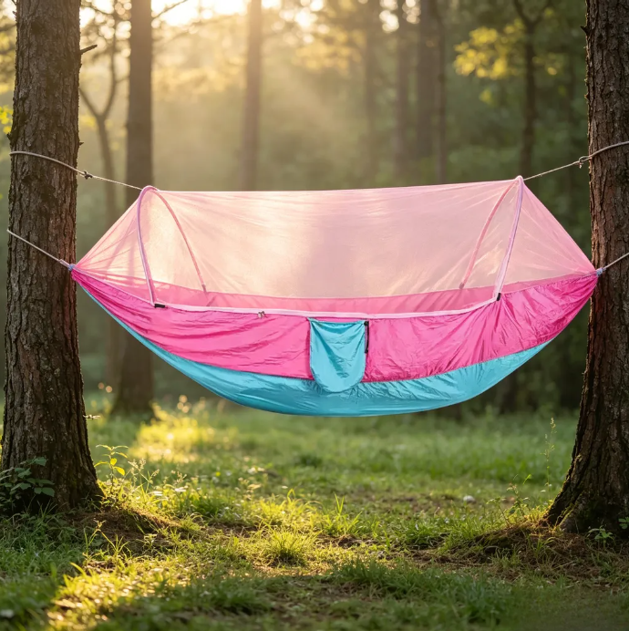 🔥Portable Camping Hammock With Anti-Mosquito Built-In Net
