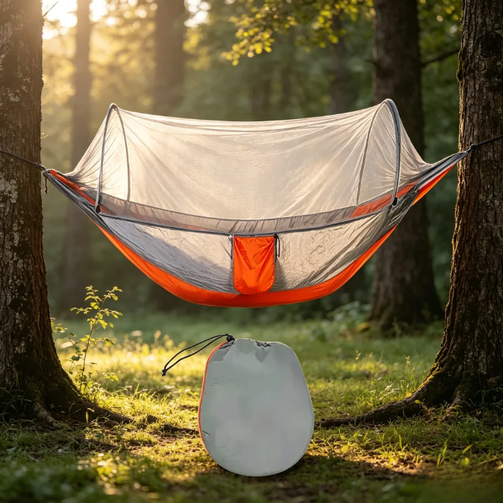 🔥Portable Camping Hammock With Anti-Mosquito Built-In Net