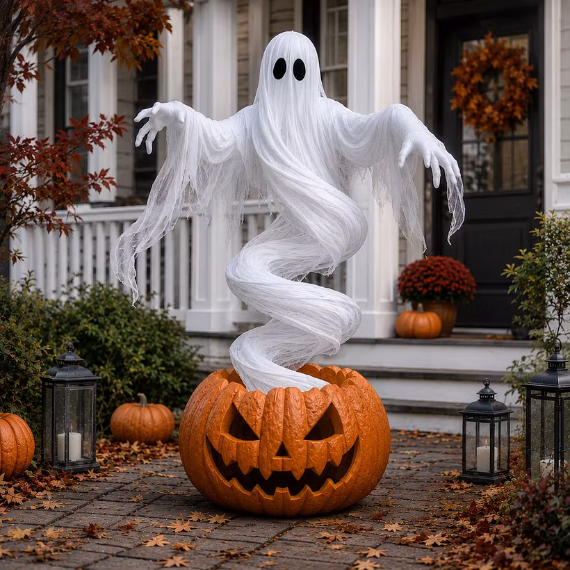 🔥Get 50% OFF👻Swirling Ghost Pumpkin Yard Lamp🎃
