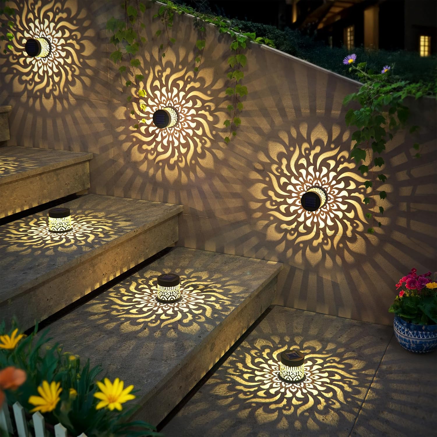 🔥Limited 60% OFF🔥Solar Mandala Projector Light Patio Ambient Decor