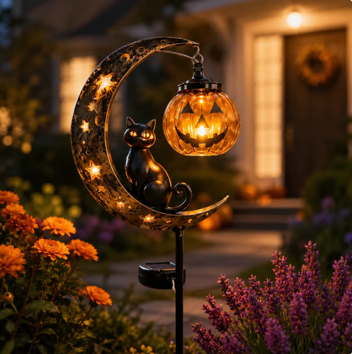 🐈Solar Black Cat Garden Stake Light 🎃 Create a Magical Halloween Glow