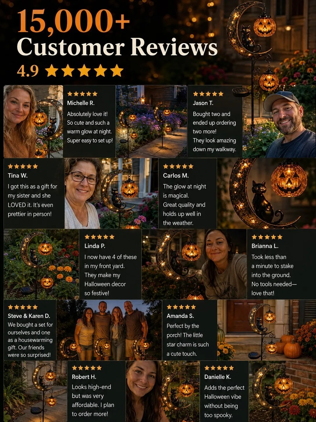 🐈Solar Black Cat Garden Stake Light 🎃 Create a Magical Halloween Glow