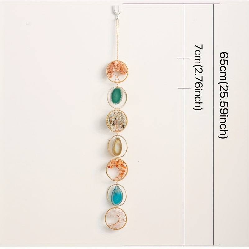 💕Raw Crystal 7 Chakra Gemstone Wall Decor