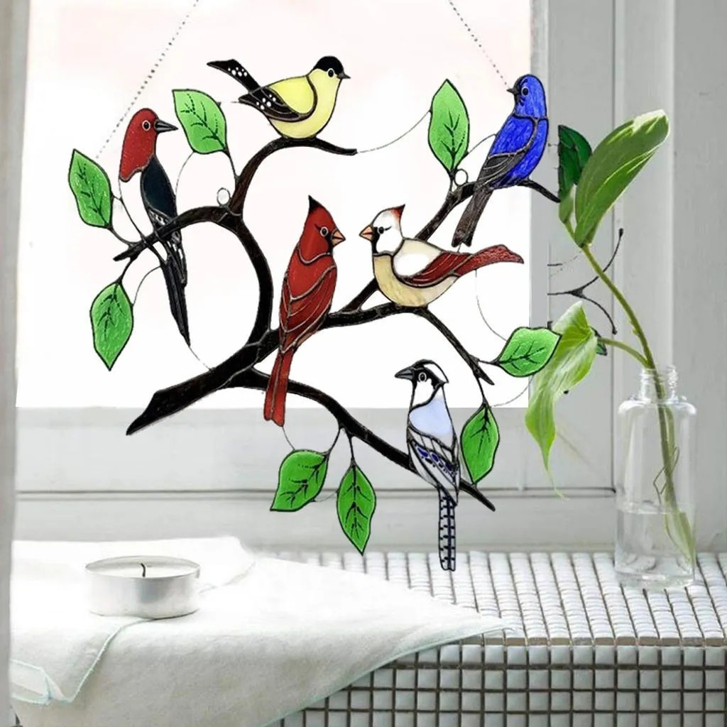 Birds Stained Window Hangings
