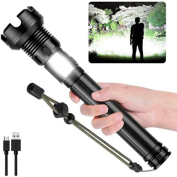 🔦LED Rechargeable Adjustable Super Bright Flashlight 90000 High Lumens