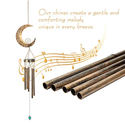 Solar Moon Wind Chime Hanging Lights -Outdoor Garden Lights