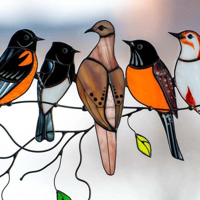 Birds Stained Window Hangings