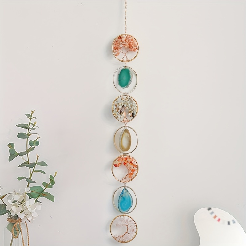 💕Raw Crystal 7 Chakra Gemstone Wall Decor