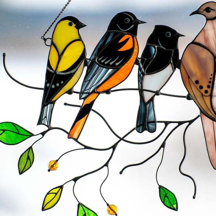 Birds Stained Window Hangings