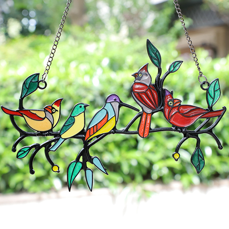 Birds Stained Window Hangings