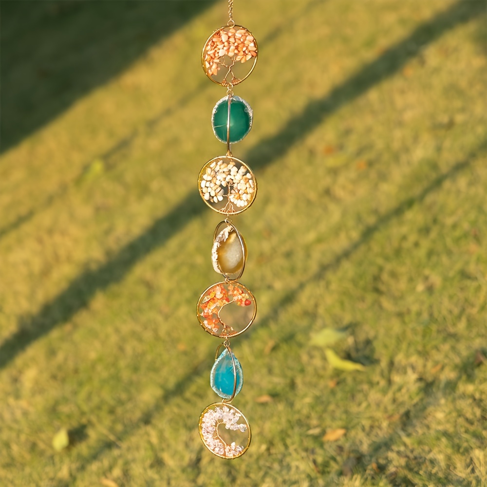 💕Raw Crystal 7 Chakra Gemstone Wall Decor