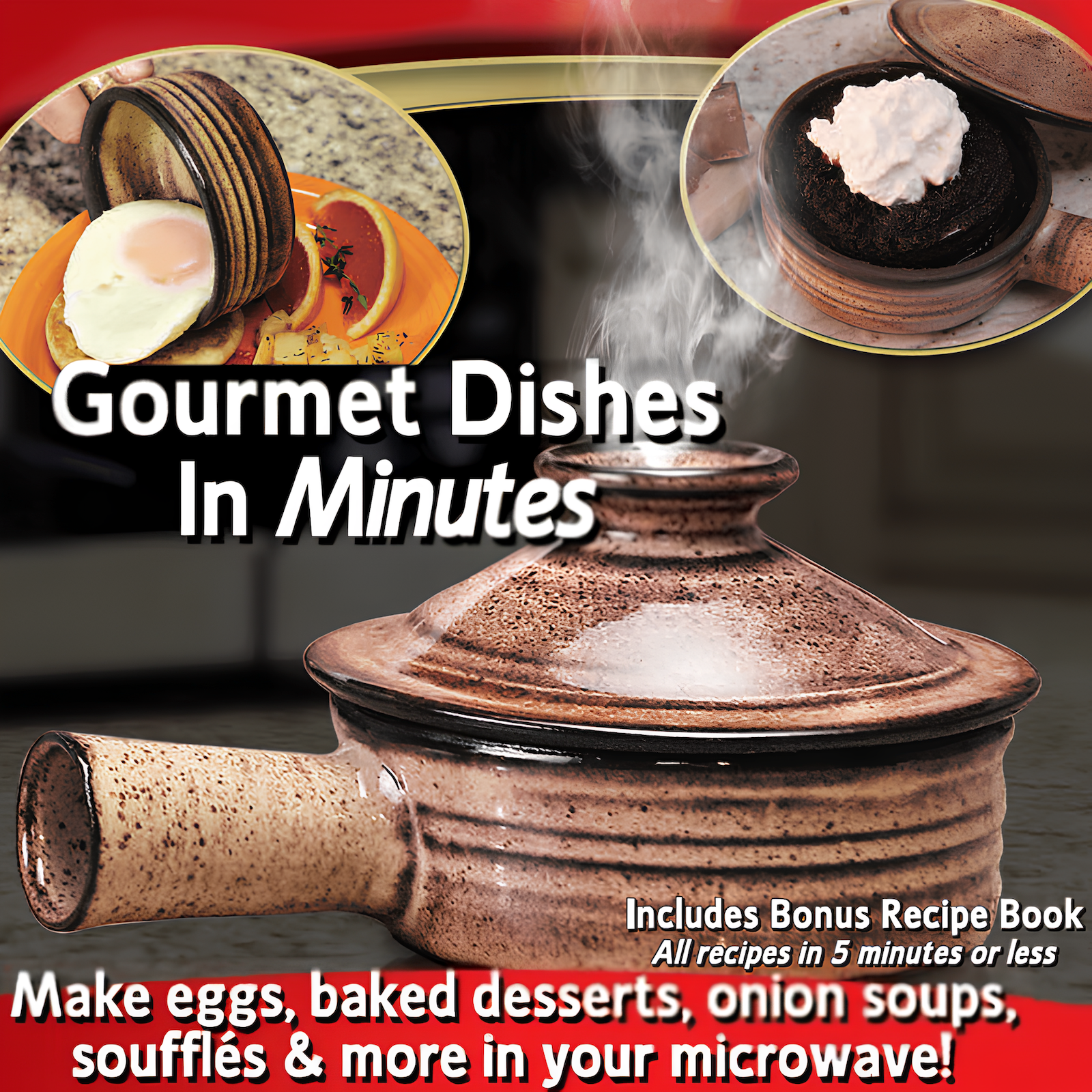 🔥SPRING SALE 49%-🎁Ceramic Microwave Cooker with Gourmet Recipes Booklet