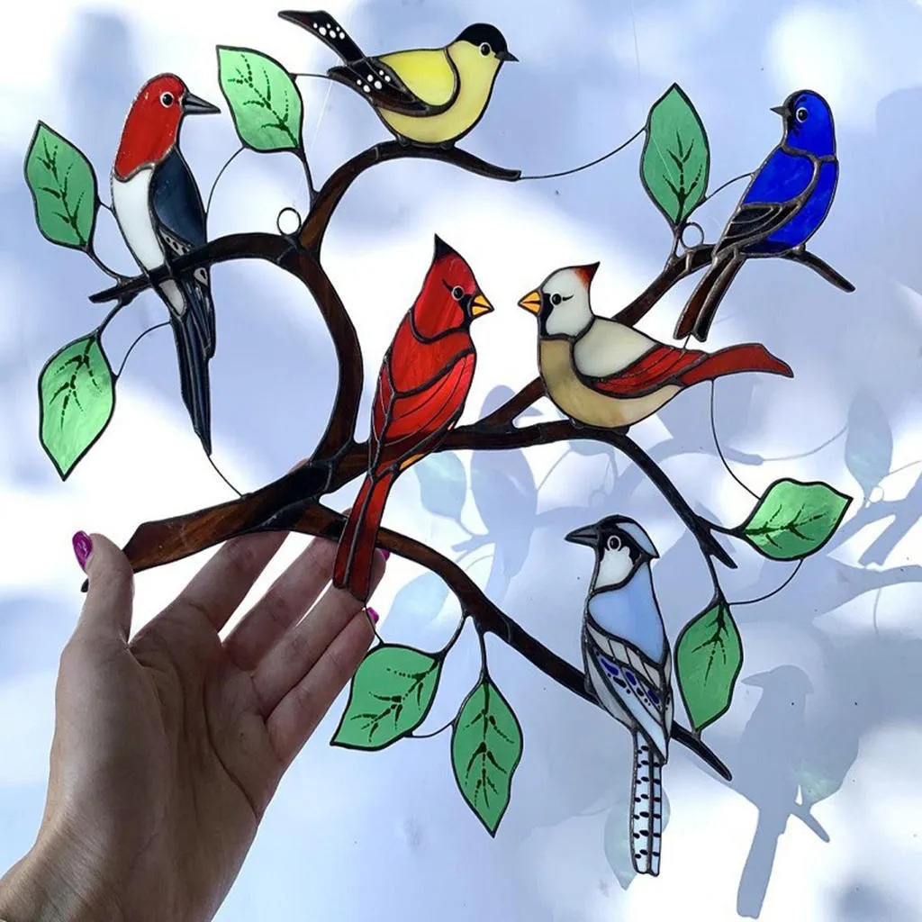 Birds Stained Window Hangings