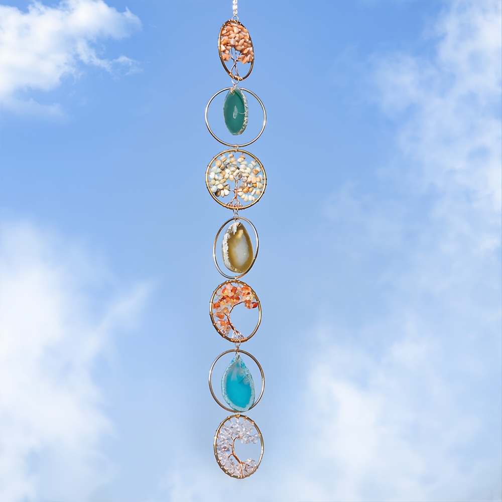💕Raw Crystal 7 Chakra Gemstone Wall Decor