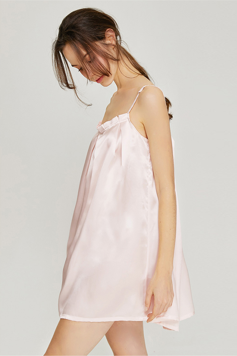 100% Mulberry Silk Loose Bandeau Nightgown Loungewear