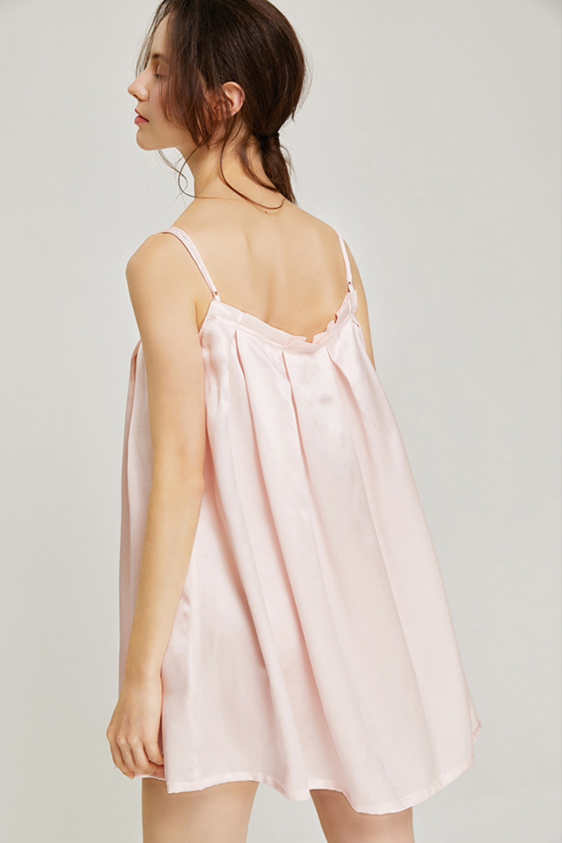 100% Mulberry Silk Loose Bandeau Nightgown Loungewear