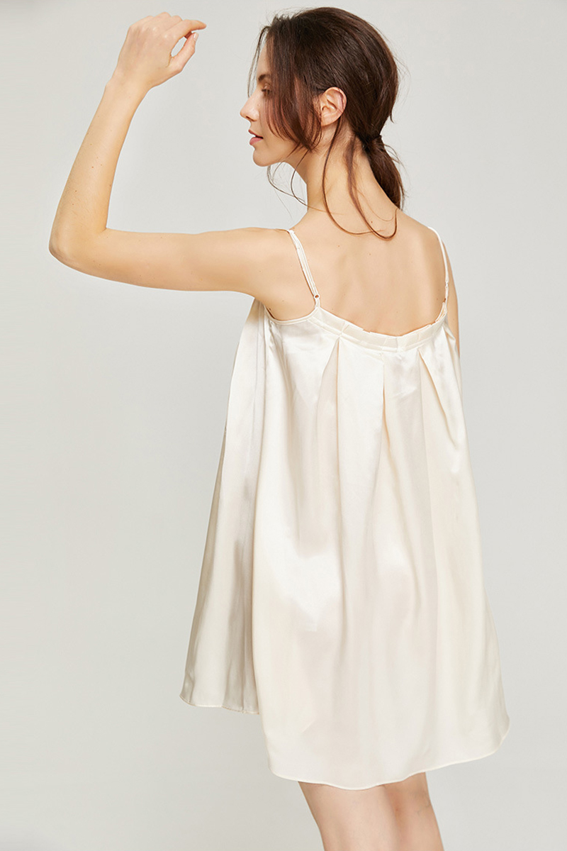 100% Mulberry Silk Loose Bandeau Nightgown Loungewear
