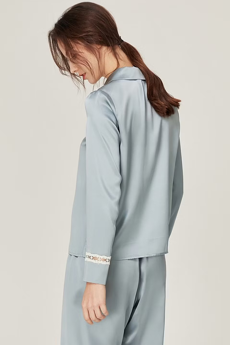 100% Mulberry Silk Long Sleeve Pajama Set
