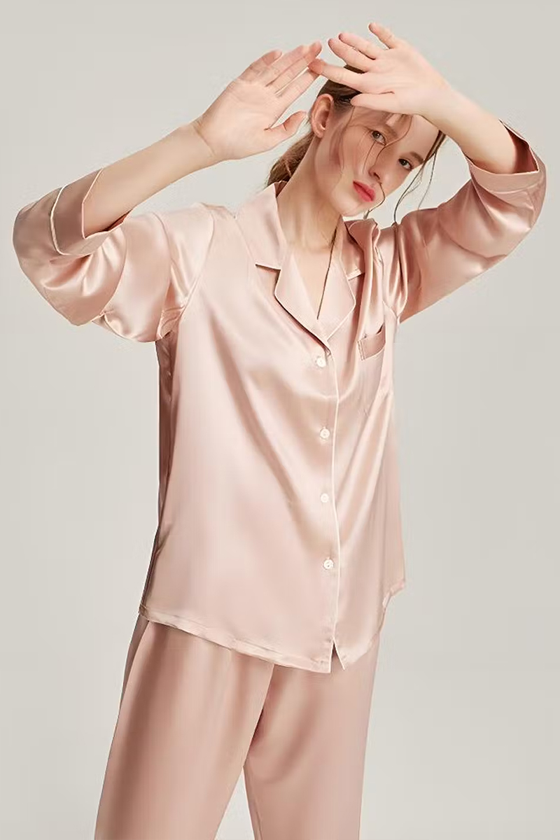 19 Momme Heavy Mulberry Silk 2-Piece Pajama Set