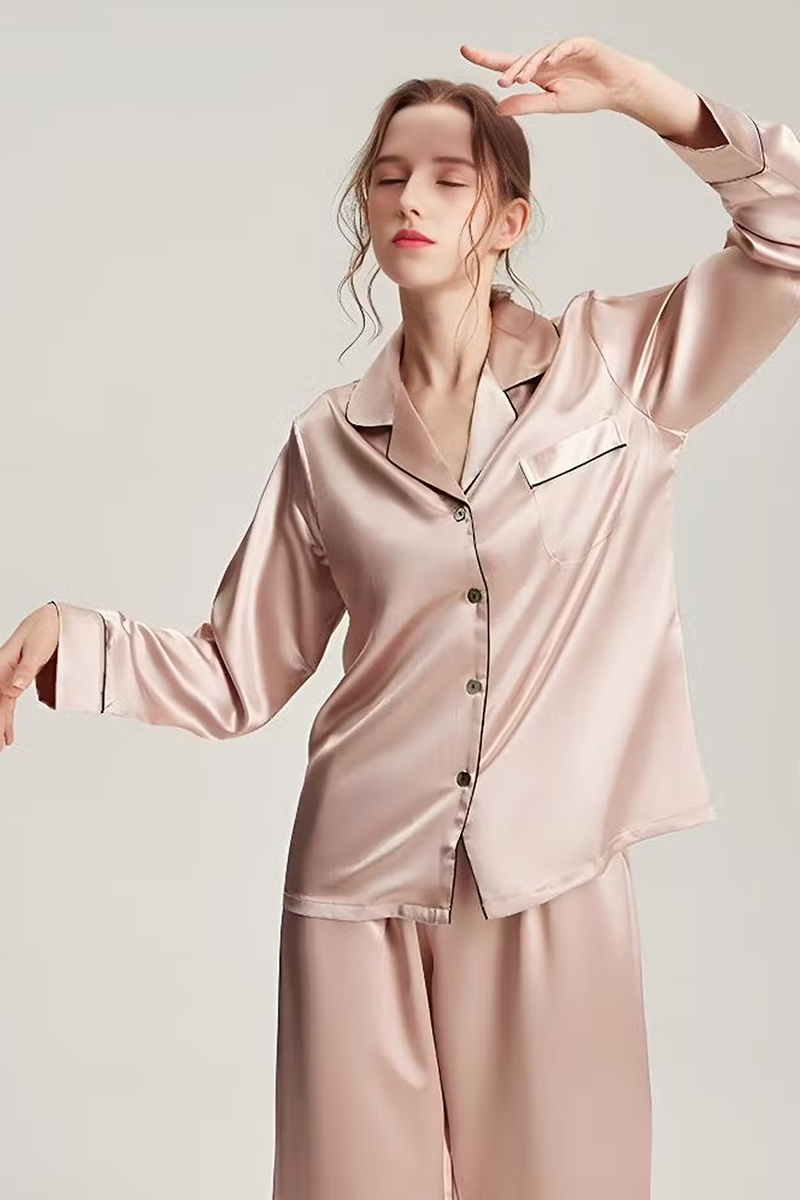 19 Momme Heavy Mulberry Silk 2-Piece Pajama Set