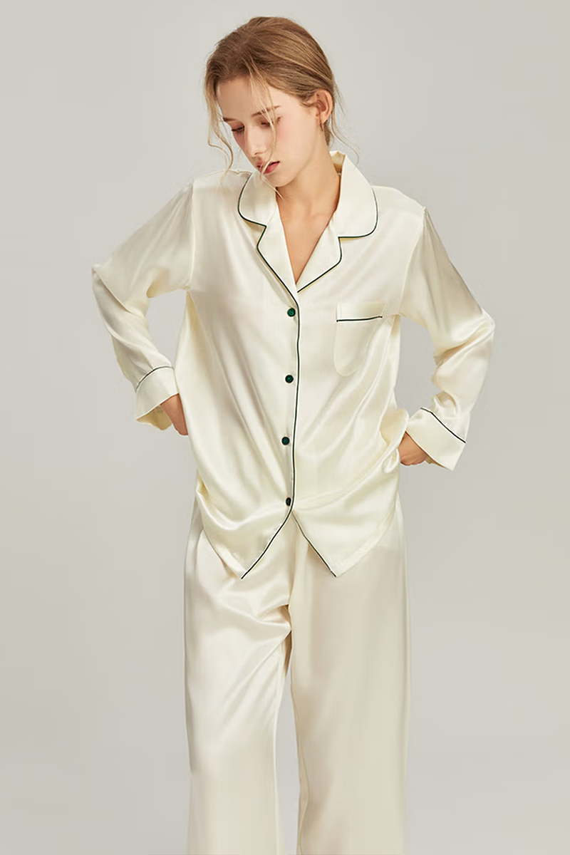 19 Momme Heavy Mulberry Silk 2-Piece Pajama Set