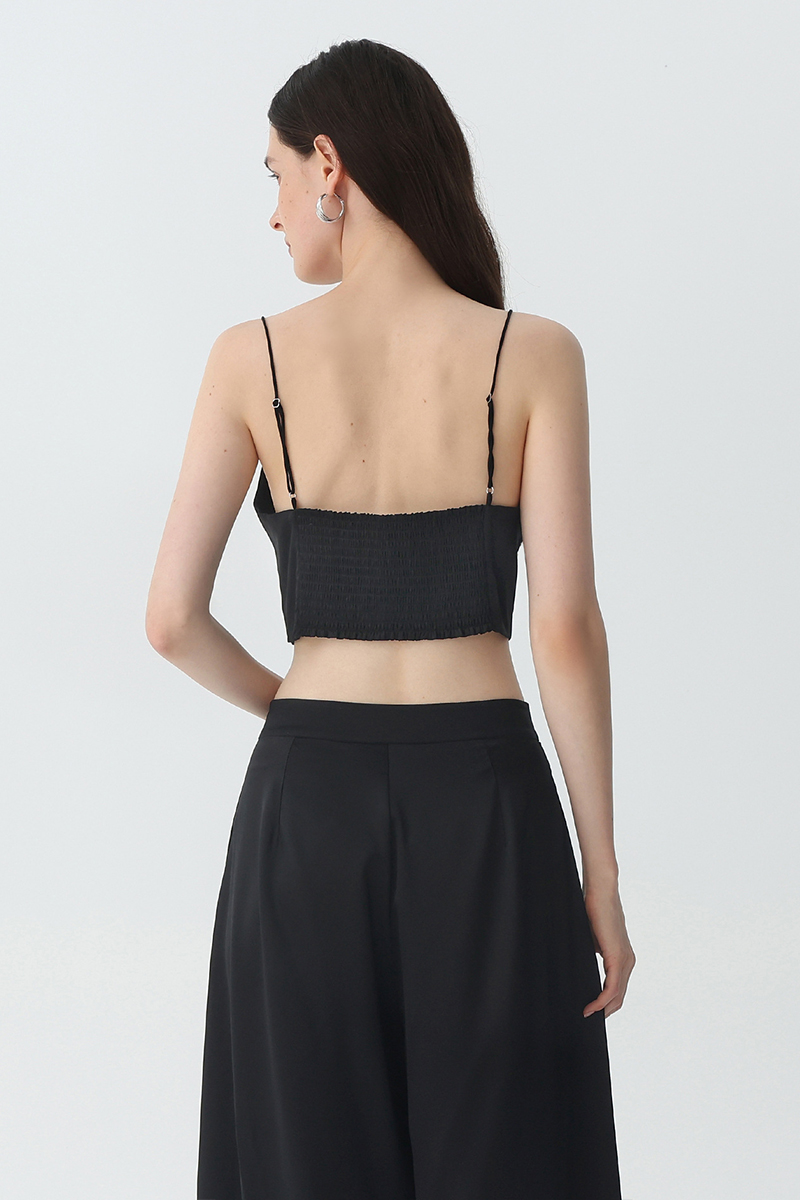 Sleeveless Halter Silk Camisole Top 90% Mulberry Silk Versatile Tank Top