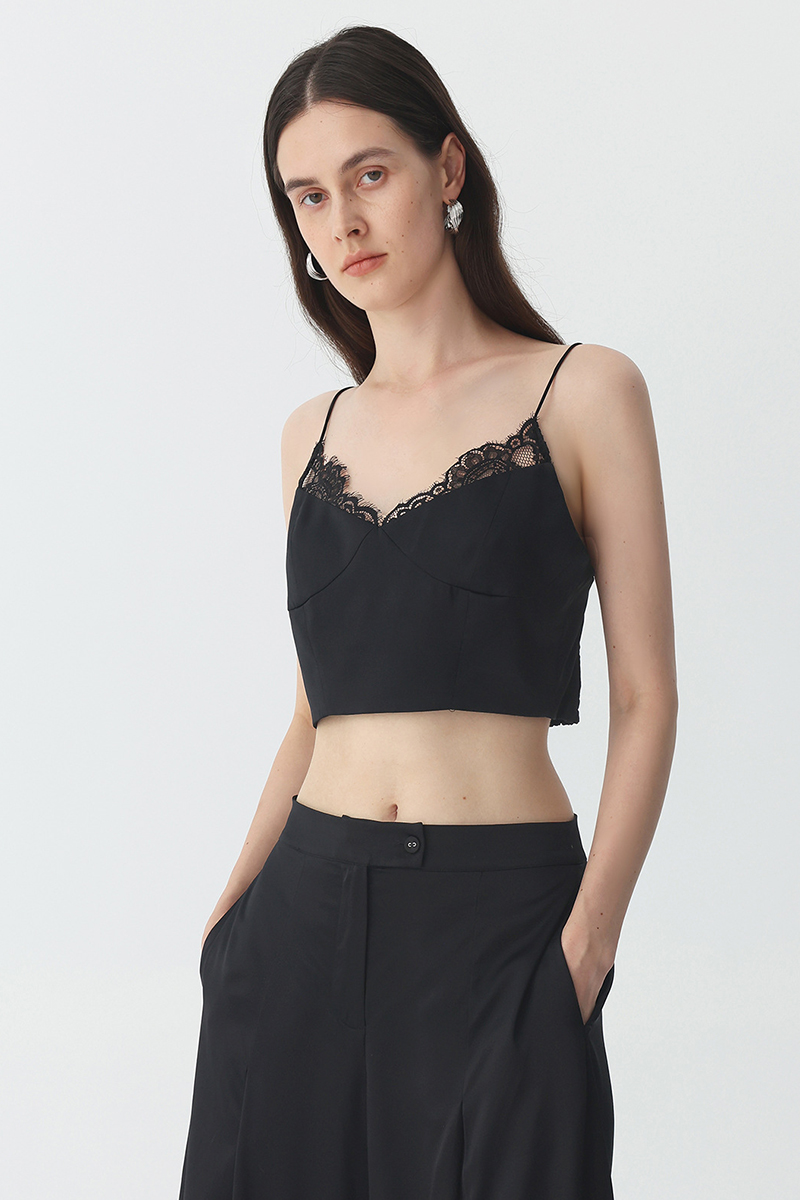 Sleeveless Halter Silk Camisole Top 90% Mulberry Silk Versatile Tank Top