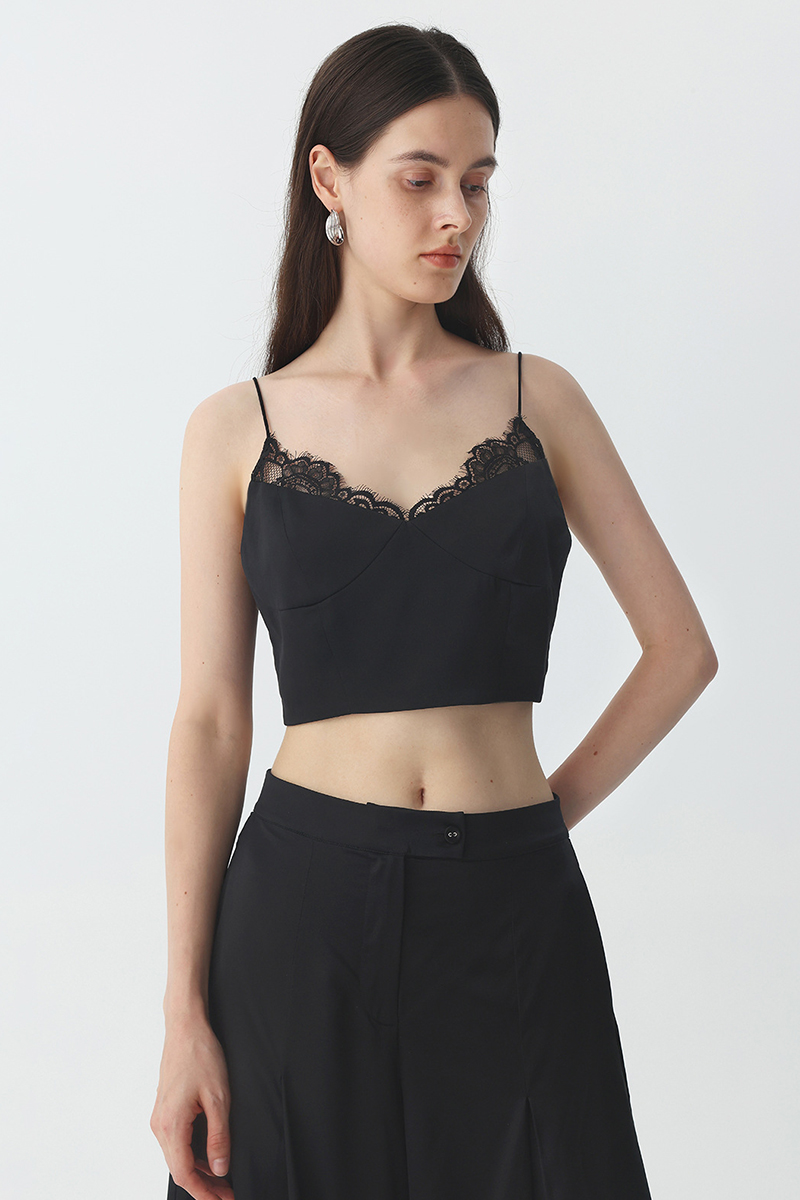 Sleeveless Halter Silk Camisole Top 90% Mulberry Silk Versatile Tank Top