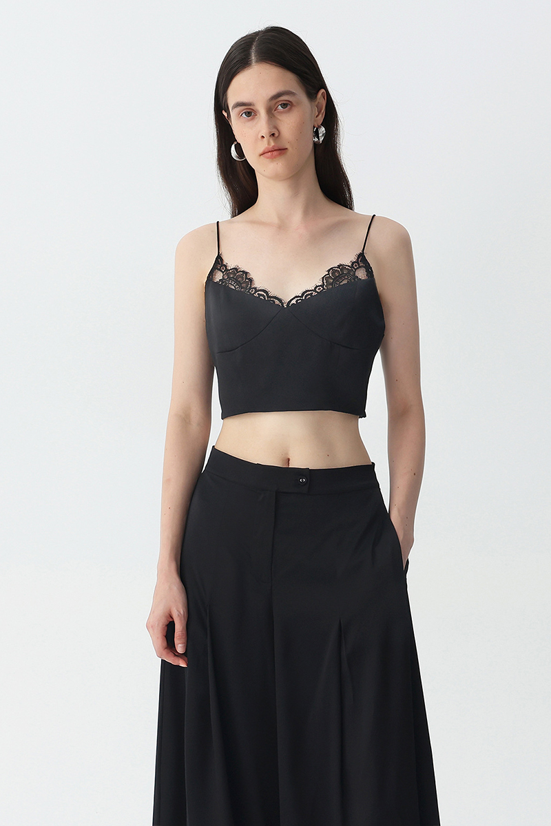 Sleeveless Halter Silk Camisole Top 90% Mulberry Silk Versatile Tank Top