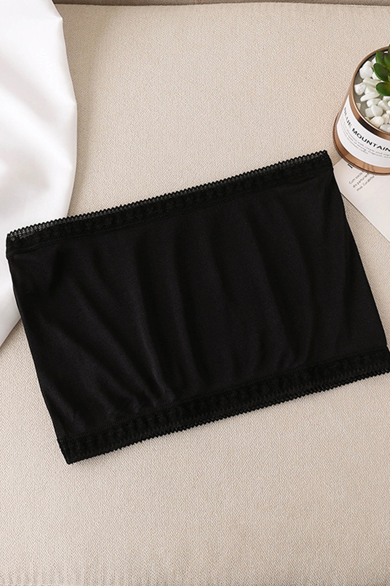 100% Mulberry Silk One-Piece Cup Silk Bandeau Bra Non-Slip Invisible Strapless Mulberry Silk Tube Top Breathable Seamless Anti-Exposure Wrap