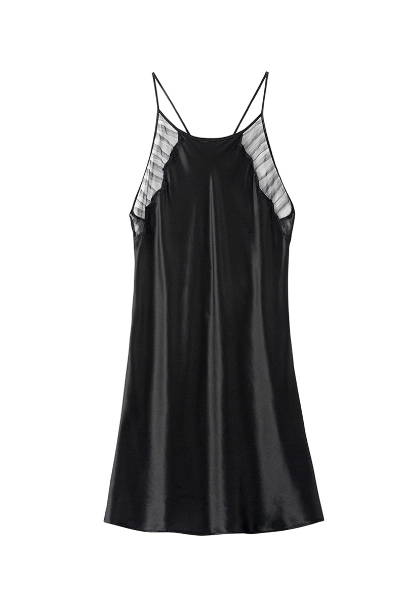 19 Momme 100% Mulberry Silk Slip Nightgown Sexy Lace Backless Camisole
