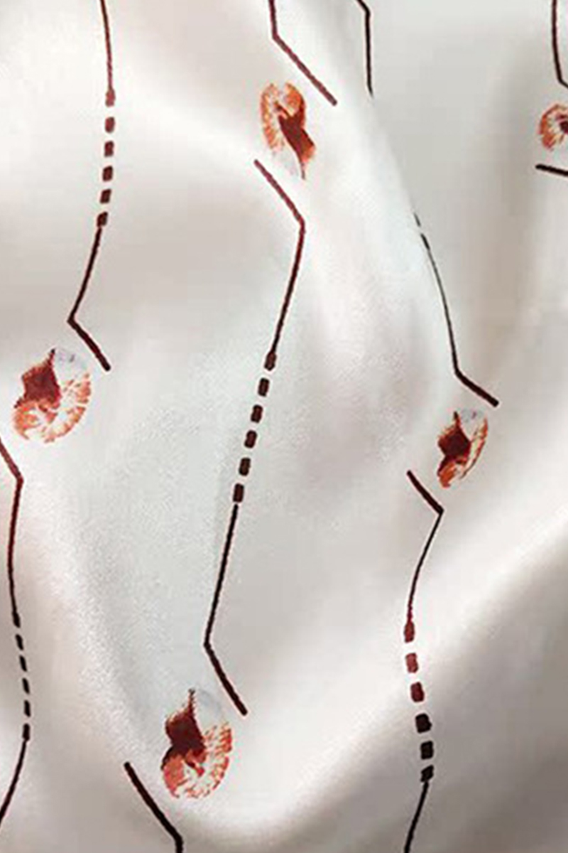 Men’s 100% Mulberry Silk Printed Pajama Set Long Sleeve Luxury Silk Loungewear