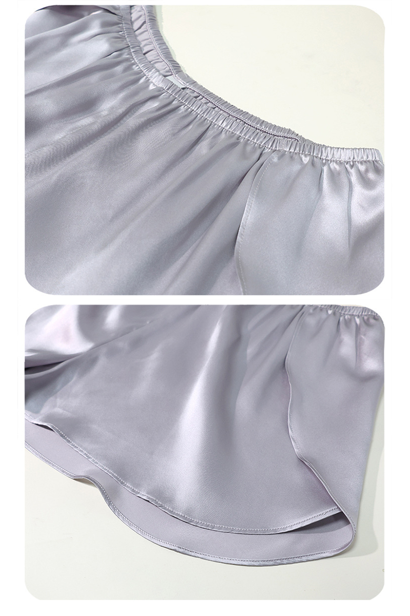 100% Mulberry Silk Camisole Set Breathable Summer Sleepwear Lounge Set